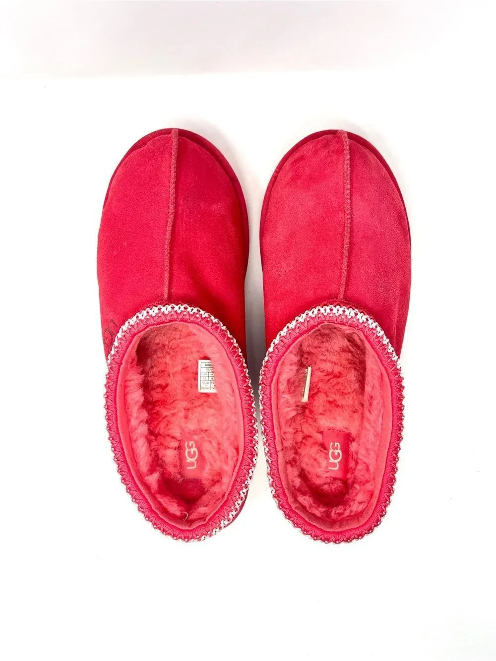 UGG Tasman Hibiscus Pink Suede Sheepskin Slippers 5950 Men’s 12 Women’s 13-14